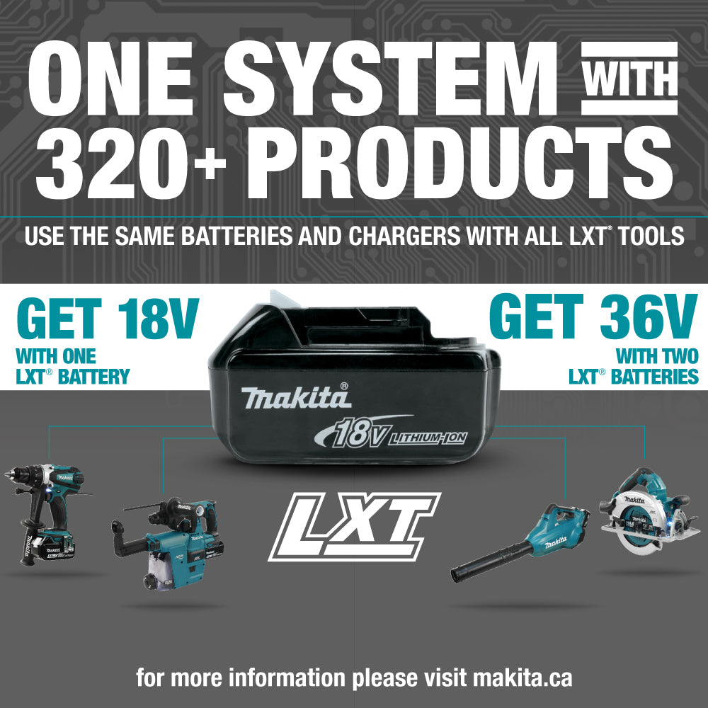 Makita DGA454Z, 18V LXT Brushless 4-1/2" Grinder, Slide Switch (Tool Only)