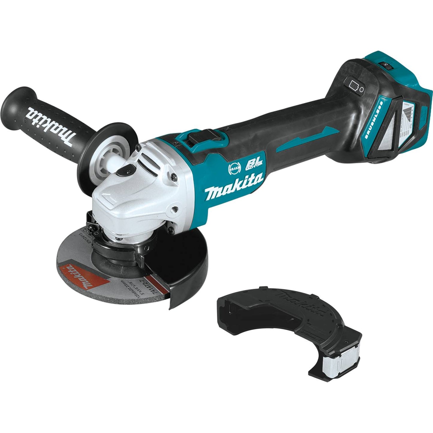 Makita DGA513RTX1, 18V LXT Brushless Cordless 5" Angle Grinder w/Slide Switch (5.0 Ah Kit)