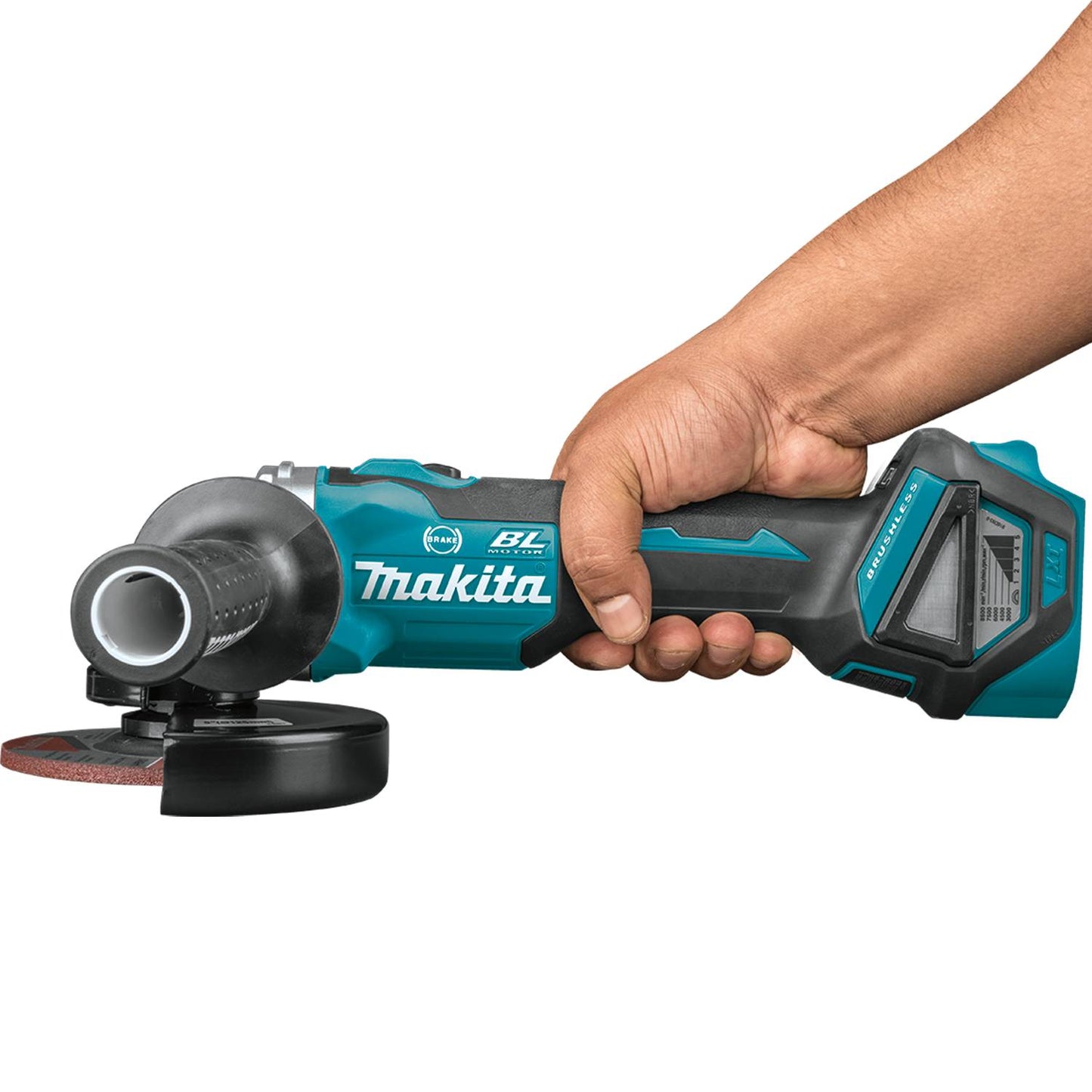 Makita DGA513RTX1, 18V LXT Brushless Cordless 5" Angle Grinder w/Slide Switch (5.0 Ah Kit)