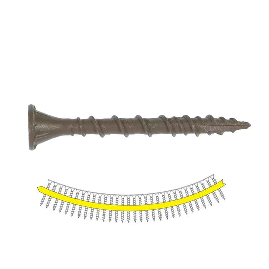 Quik Drive DSVT158S, Collated Deck Screw Brown #8 X 1-5/8" (2000PC/Box)