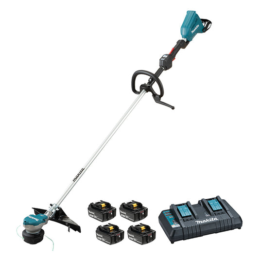 Makita DUR368LPT4, 18Vx2 Li-Ion 15" Line Trimmer Kit (5.0 Ah x4)