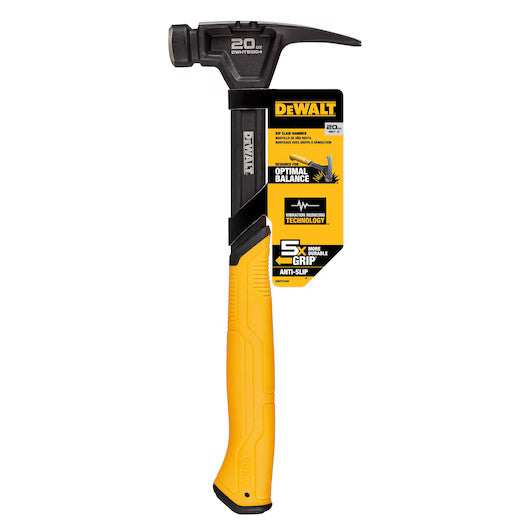 DEWALT DWHT51004, 20 oz. Rip Claw Steel Hammer