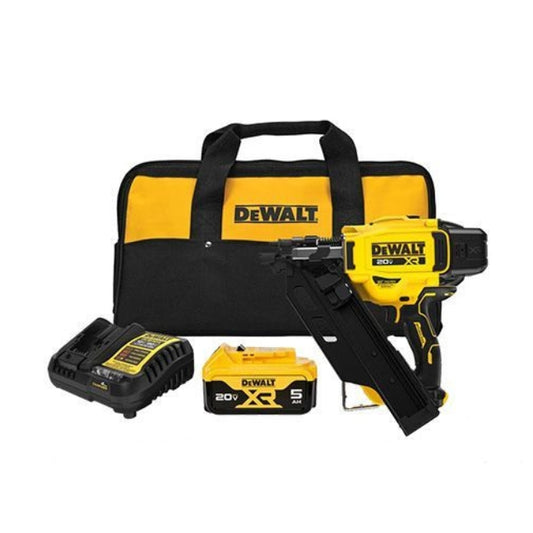 DEWALT DCN930P1, 20V MAX XR Cordless Brushless 2-Speed 30 Degree Paper Collated Framing Nailer Kit