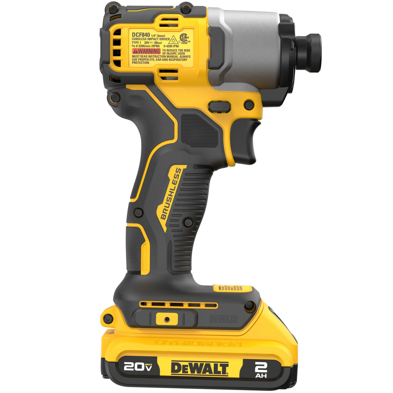 DEWALT DCF840D1, 20V Max Xtreme Cordless Brushless 1/4 In Impact Driver Drill Kit (1) Lit-Ion Battery With Charger