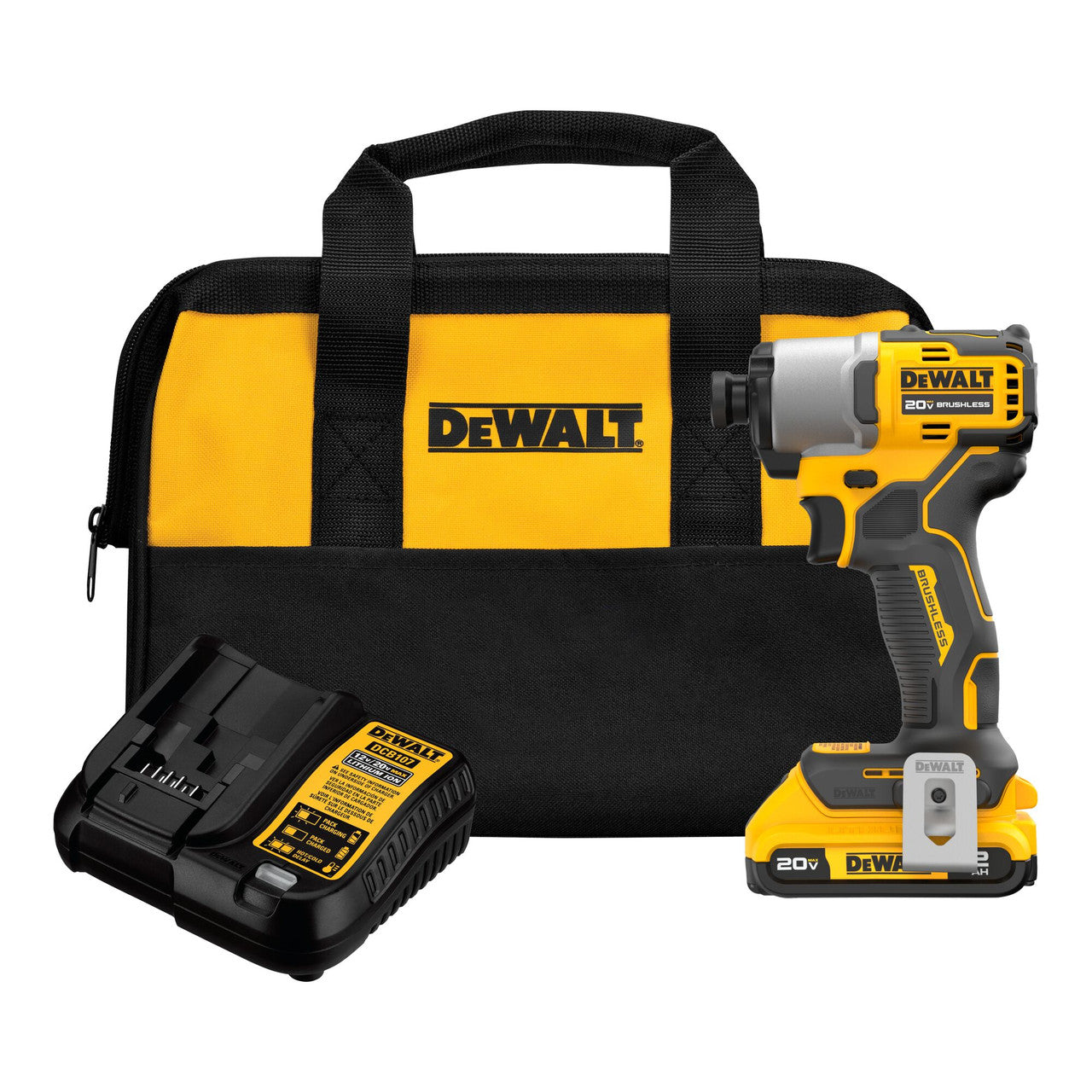 DEWALT DCF840D1, 20V Max Xtreme Cordless Brushless 1/4 In Impact Driver Drill Kit (1) Lit-Ion Battery With Charger
