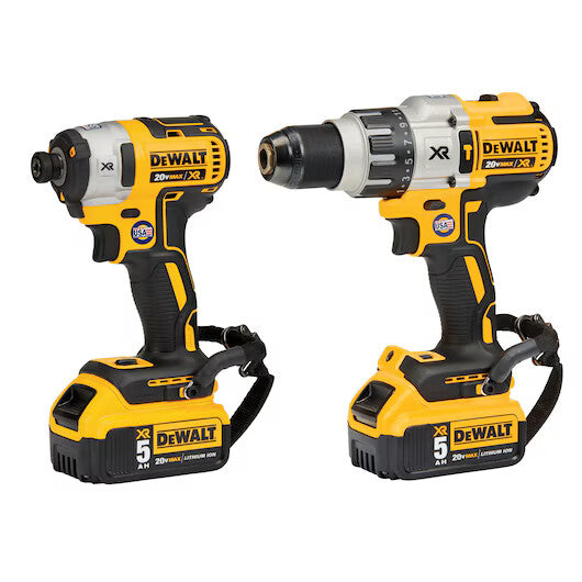 DEWALT DCK299P2LR,  20V MAX XR 2 TOOL (DCD996 & DCF887) W/ 2 BATTERIES (5.0AH) AND BAG LANYARD READY™