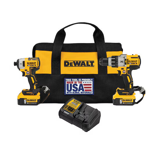 DEWALT DCK299P2LR,  20V MAX XR 2 TOOL (DCD996 & DCF887) W/ 2 BATTERIES (5.0AH) AND BAG LANYARD READY™