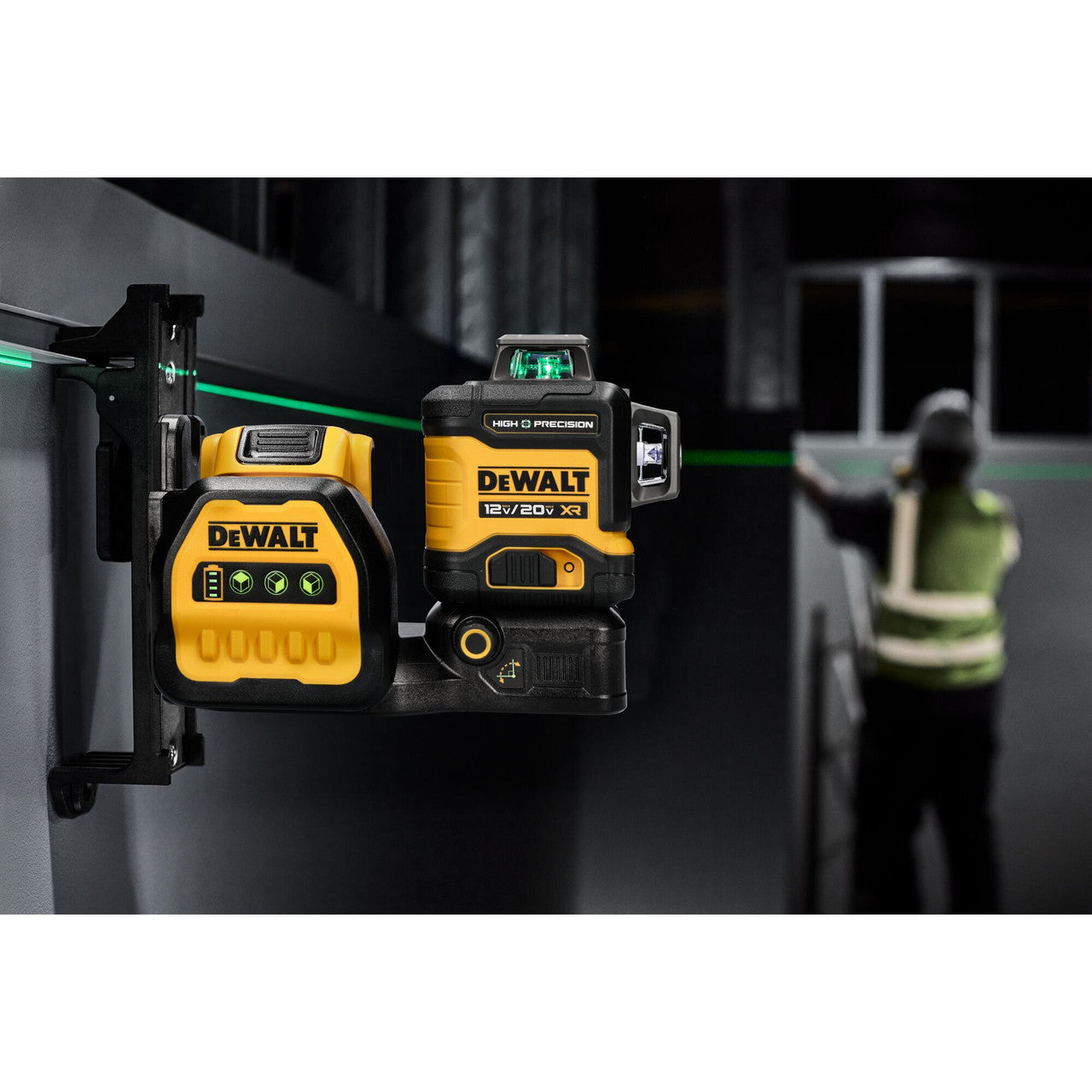DEWALT DCLE34033D1, 20V Max XR 3 X 360° High Precision Green Laser