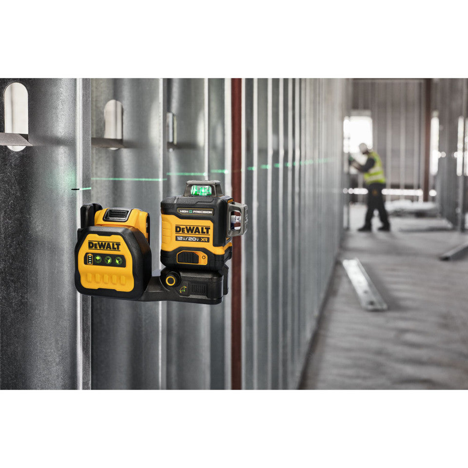 DEWALT DCLE34033D1, 20V Max XR 3 X 360° High Precision Green Laser