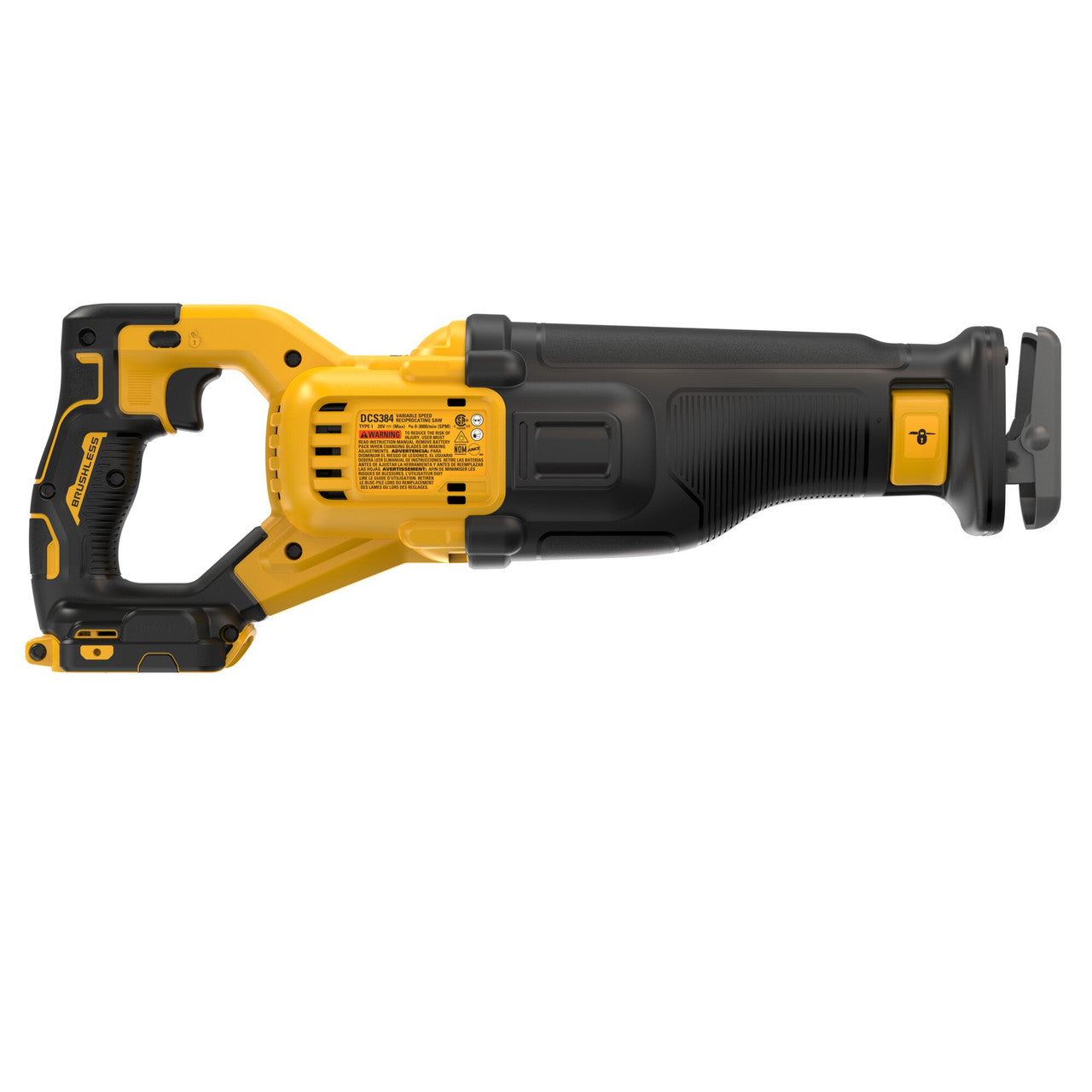 DEWALT DCS384B, 20V MAX* XR® BRUSHLESS CORDLESS RECIPROCATING SAW (TOOL ONLY)