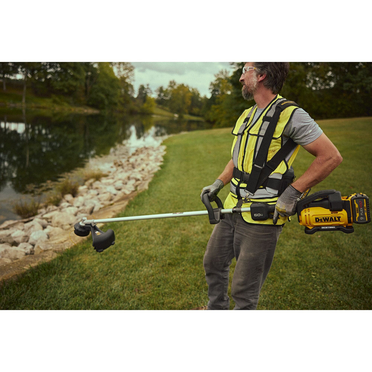 DEWALT DCST980B-CA, 60V MAX* 17-1/2 in. Brushless Cordless String Trimmer (Tool Only)