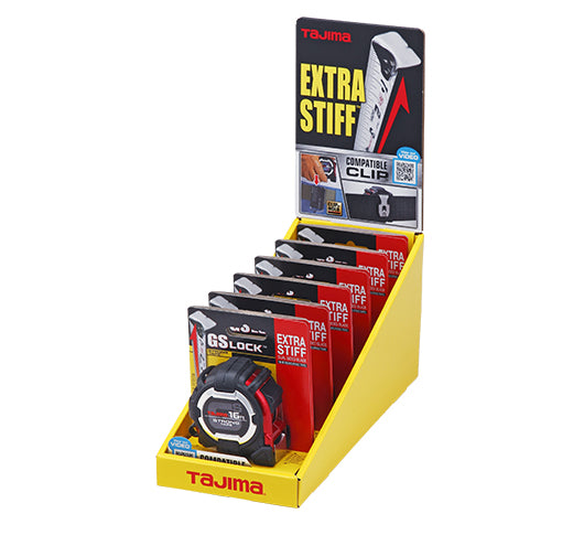 Tajima GS-C16BW, GS-LOCK, 16ft x 1in strong tape & hook with COMPATIBLE CLIP