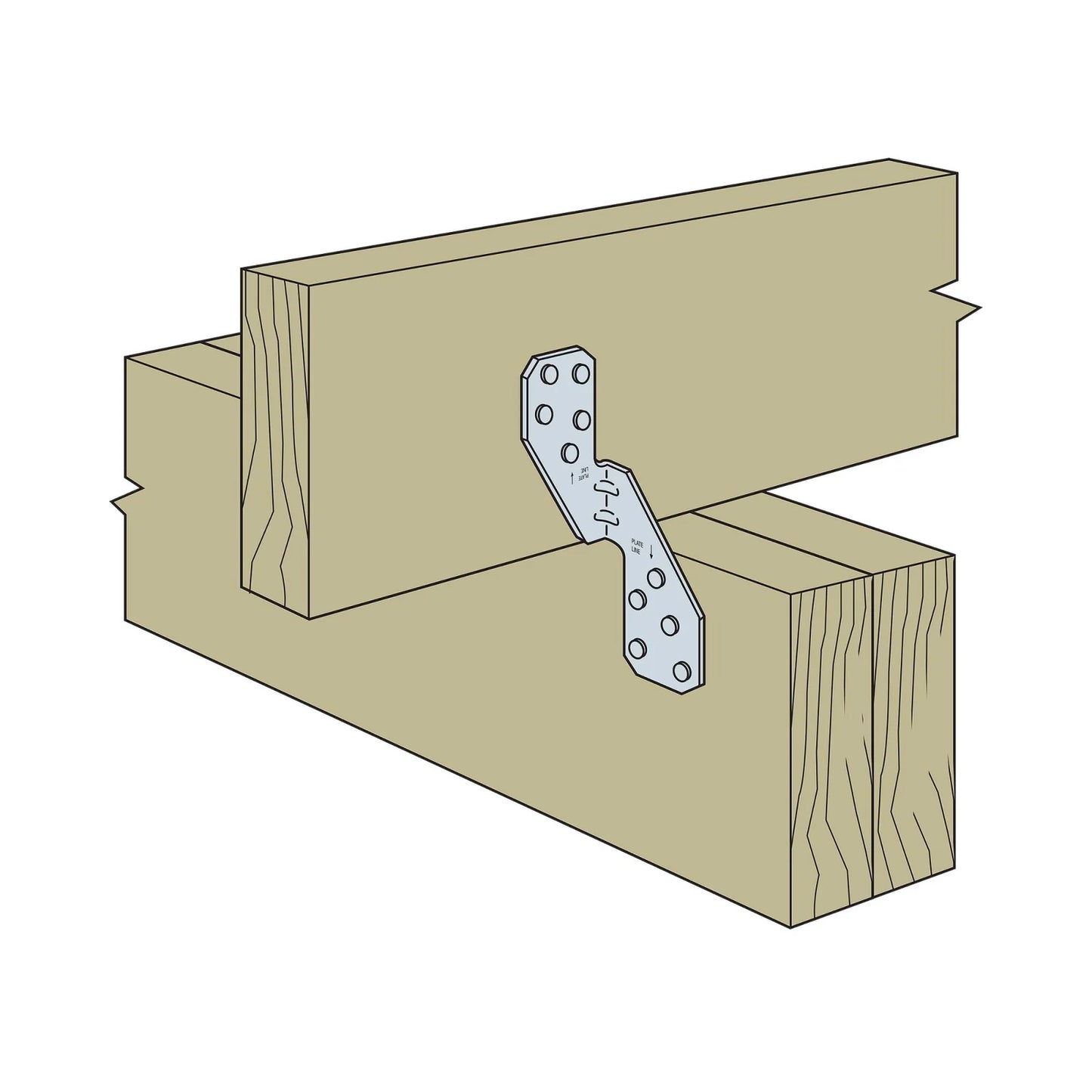 Simpson Strong Tie H2.5A, 18-Gauge Galvanized Hurricane Tie