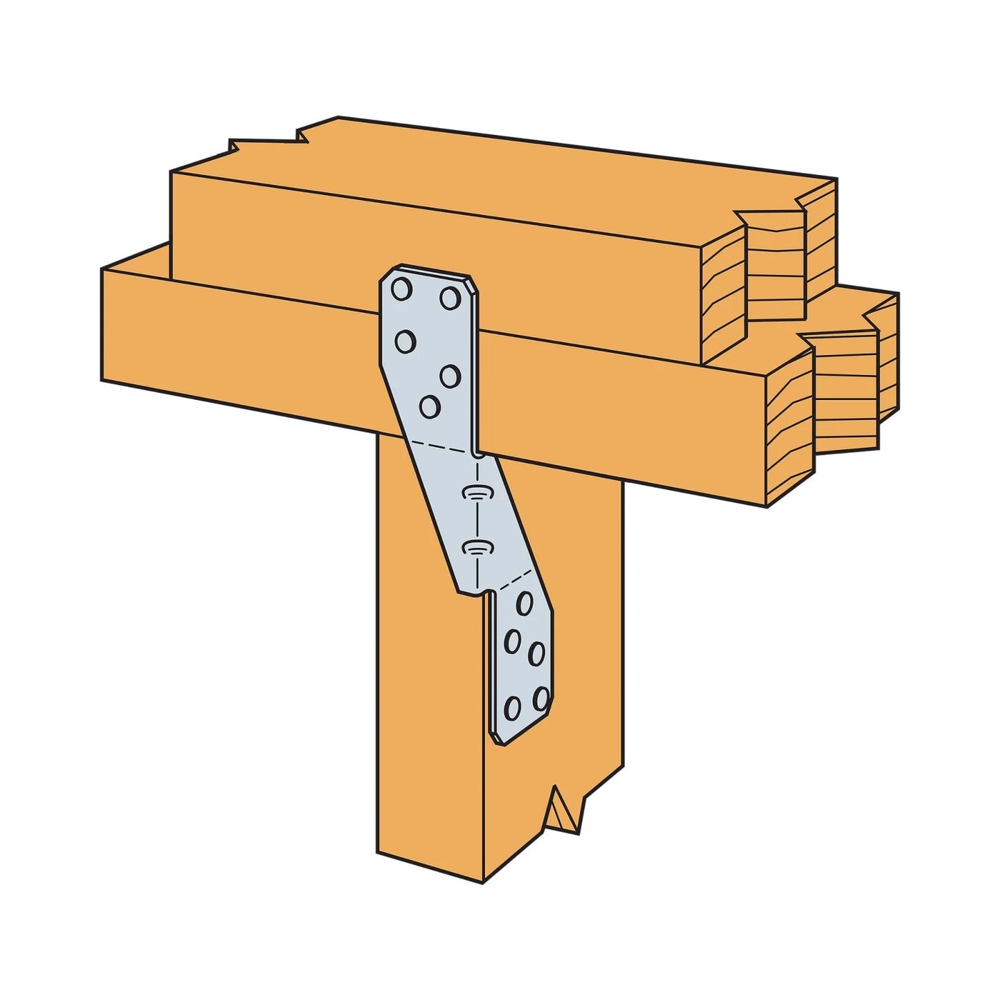Simpson Strong Tie H2.5A, 18-Gauge Galvanized Hurricane Tie