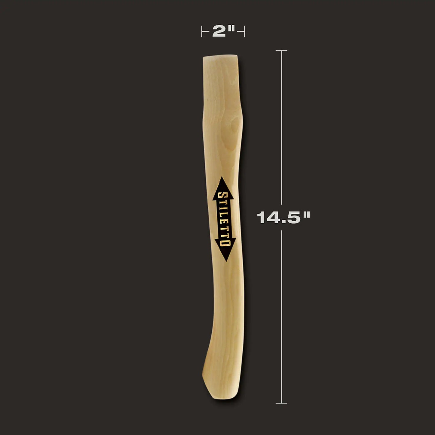 Stiletto STLFH-C, 14.5” Curve Hickory Replacement Handle for 10oz Wedge