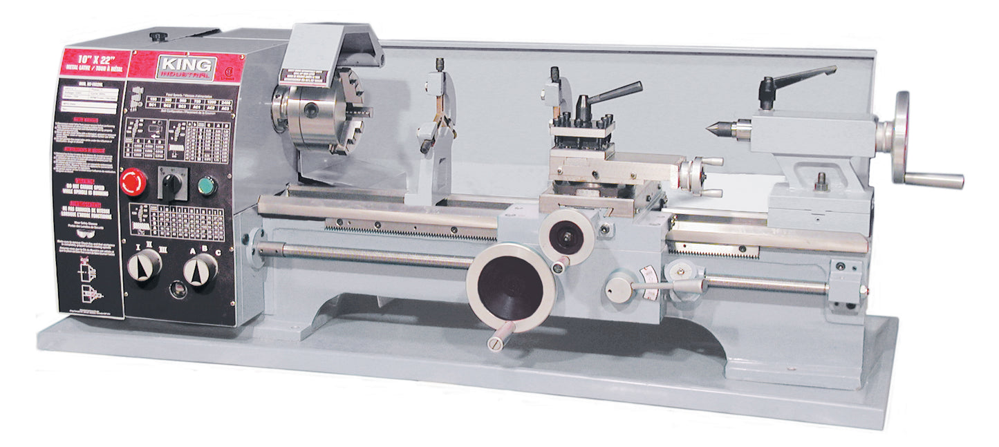 KING Canada KC-1022ML, 10" x 22"  Gearhead Metal Lathe