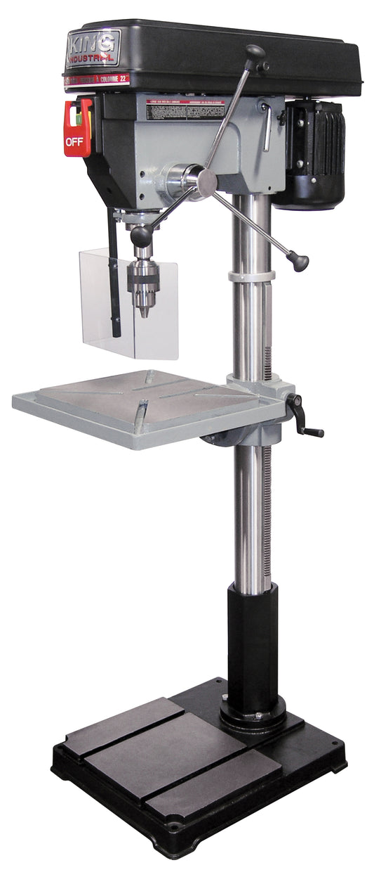 KING Canada KC-122FC-LS, 22" Drill Press with Safety Guard and Limit Switch