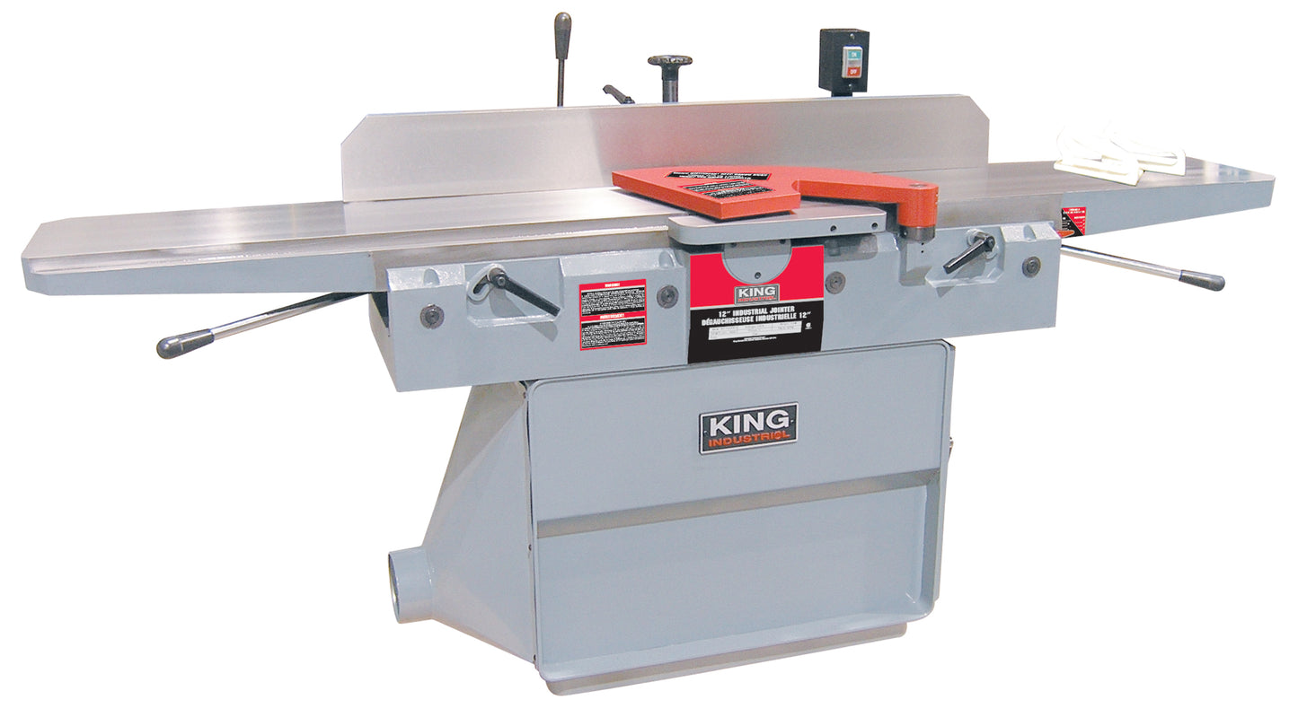 KING Canada KC-125FX-5, 12” Parallelogram Jointer with Spiral Cutterhead - 550V