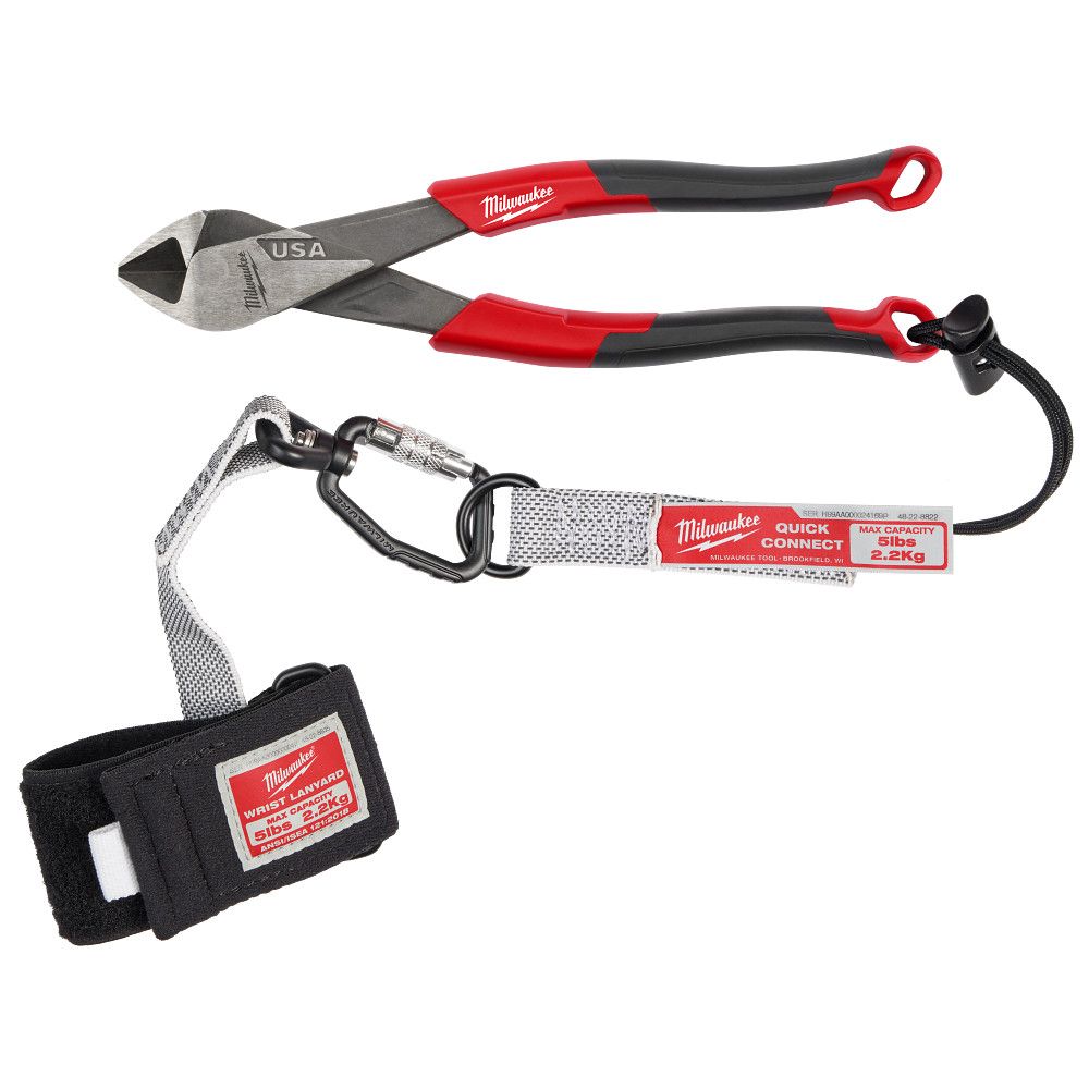 Milwaukee MT558A, 8" Angled Head Diagonal Comfort Grip Cutting Pliers (USA)