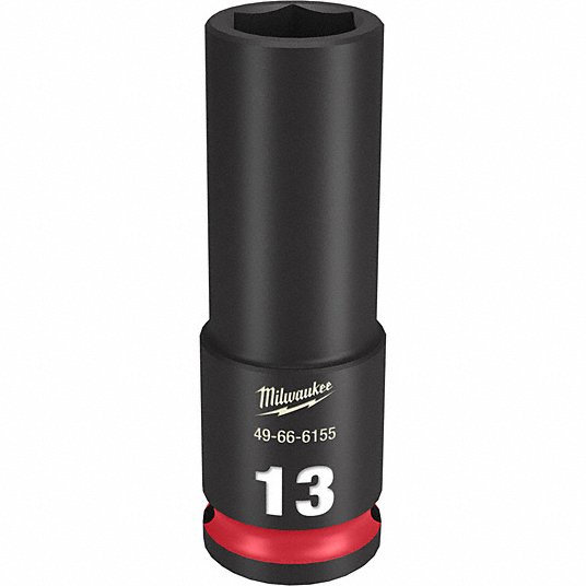 Milwaukee 49-66-6155, SHOCKWAVE Impact Duty™ 3/8" Drive 13mm Standard 6 Point Socket