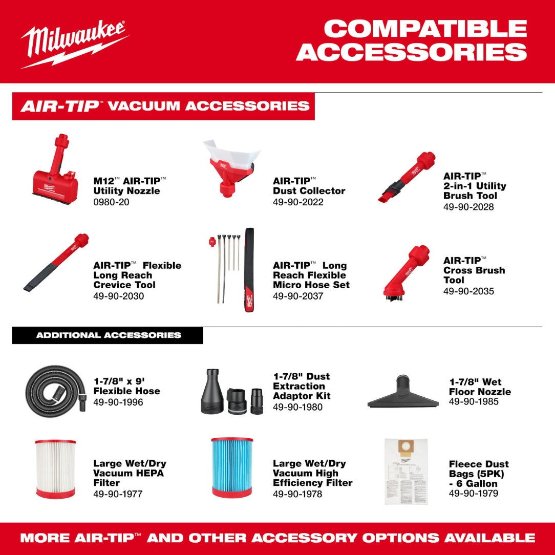 Milwaukee 0915-20, M18 FUEL™ NEXUS™ 6 Gallon Wet/Dry Vacuum w/ PACKOUT™ Compatibility