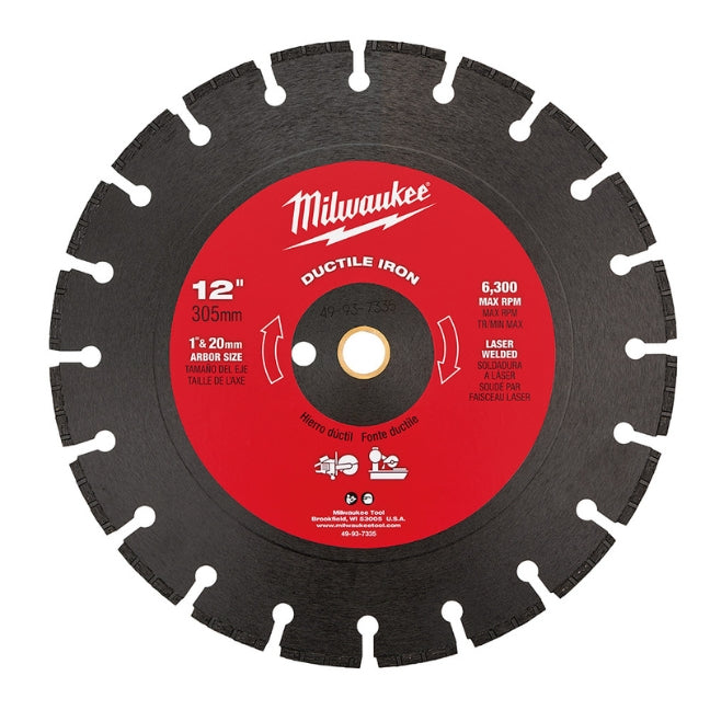 Milwaukee 49-93-7335, 12"x.125x1/20MM DUCTILE IRON