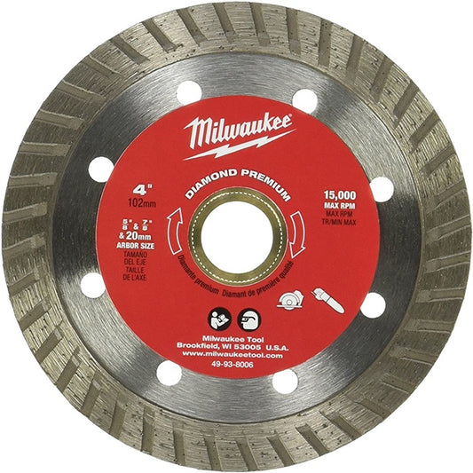 Milwaukee 49-93-8006, 4" Diamond Premium Turbo
