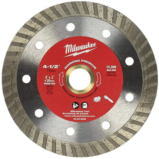 Milwaukee 49-93-8008, 4-1/2" Diamond Premium Turbo