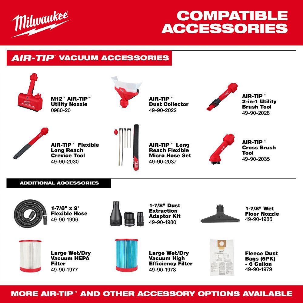 Milwaukee 0914-20, M18 FUEL™ NEXUS™ 6 Gallon Wet/Dry Vacuum w/ PACKOUT™ Compatibility & VACLINK™