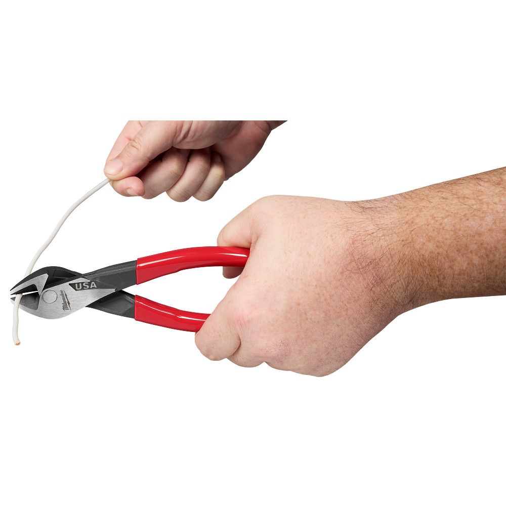 Milwaukee MT508A, 8" Angled Head Diagonal Dipped Grip Cutting Pliers (USA)