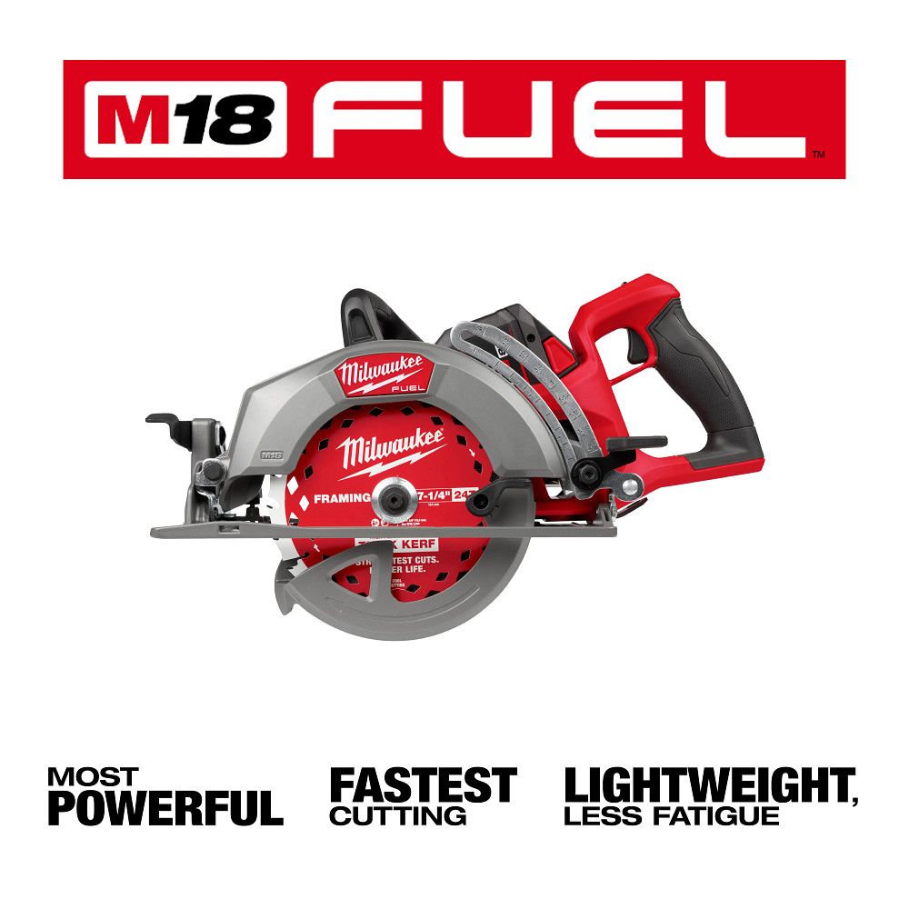 Milwaukee 2930-21HD, M18 FUEL 7-1/4” Rear Handle Circular Saw Kit