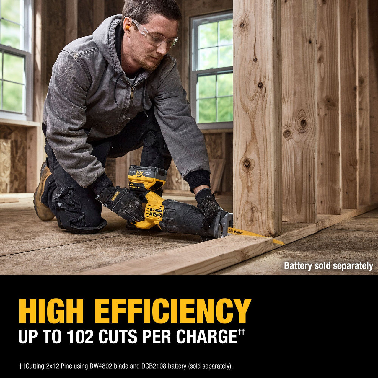 DEWALT DCS384B, 20V MAX* XR® BRUSHLESS CORDLESS RECIPROCATING SAW (TOOL ONLY)
