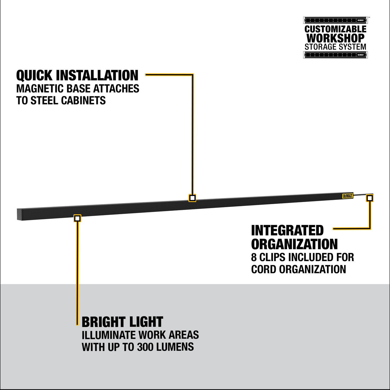 DEWALT DWST98280, 25In Magnetic Led Strip Light