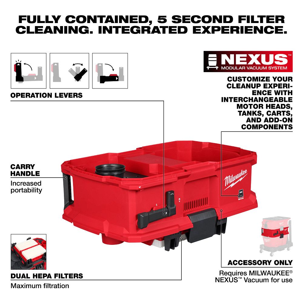 Milwaukee 0991-20, NEXUS™ Dedicated Filter Cleaner