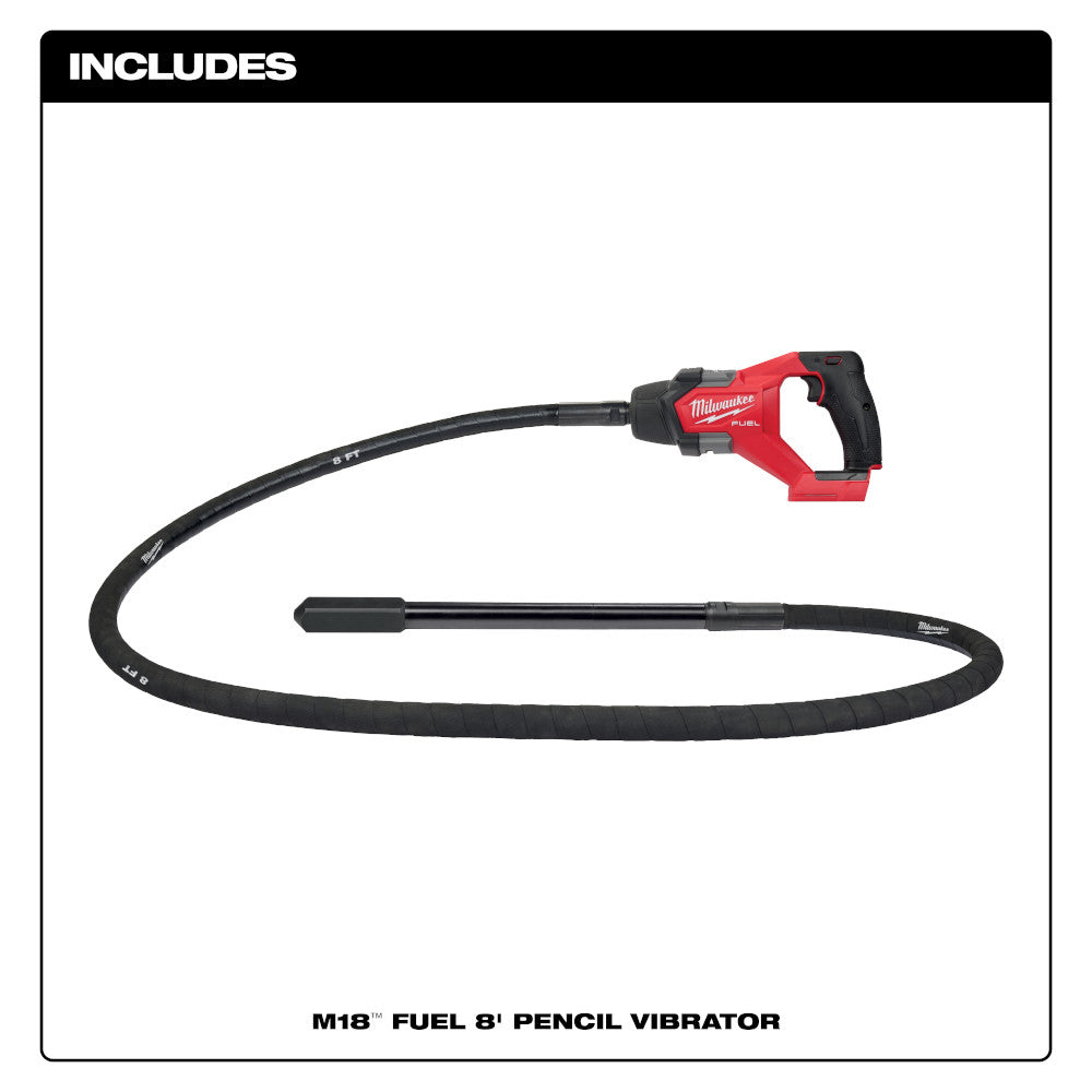 Milwaukee 2911-20, M18 FUEL™ 8' Concrete Pencil Vibrator