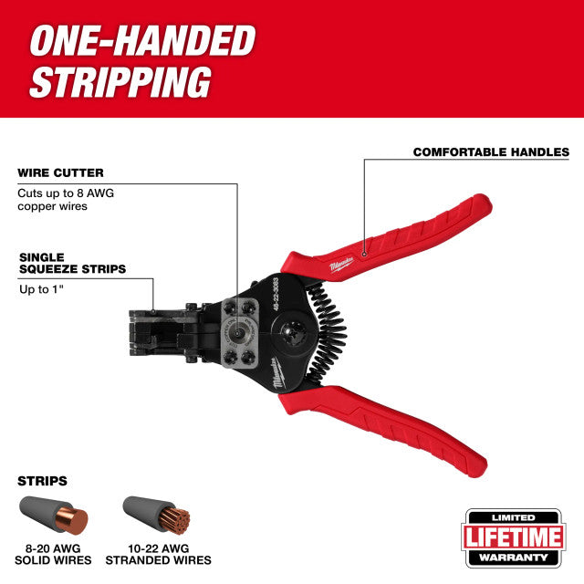 Milwaukee 48-22-3083, AUTOMATIC WIRE STRIPPER AND CUTTER