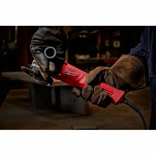 Milwaukee 6142-30, 11 Amp Corded 4-1/2 in. Small Angle Grinder with Lock-On Paddle Switch