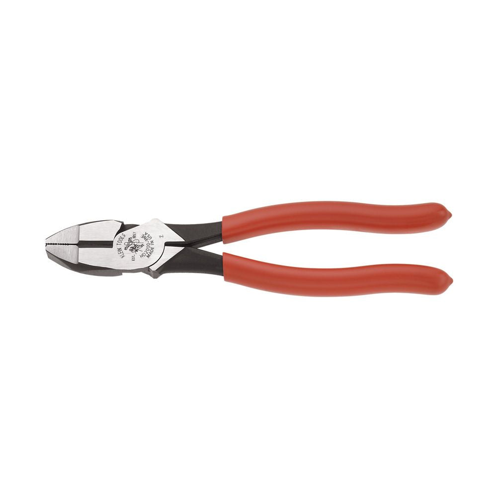 Klein Tools HD2000-9NE, Heavy-Duty Lineman’s Pliers, Thicker-Dipped Handle