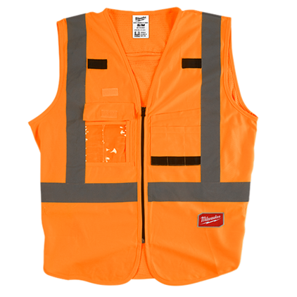 Milwaukee 48-73-5072, High Visibility Orange Safety Vest - L/XL (CSA)