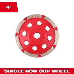 Milwaukee 49-93-7700, 4" Diamond Cup Wheel Single Row