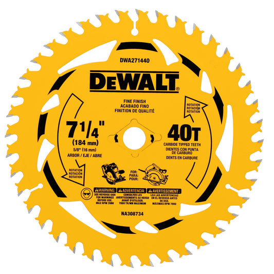 DEWALT DWA271440B10, 7-1/4 in. 40T Circular Saw Blade