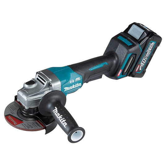 Makita GA013GM102, XGT 40V (4.0 Ah) MAX Li-Ion Brushless 5” Angle Grinder Kit (Paddle Switch)