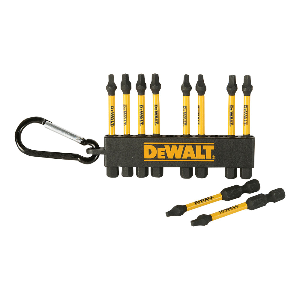 DEWALT DWA2SQ2IRCARC, 2'' Square #2 Impact Ready Carabiner Bit Set (10/pkg)