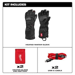 Milwaukee M700B-21, BLACK HEATED GLOVES KIT