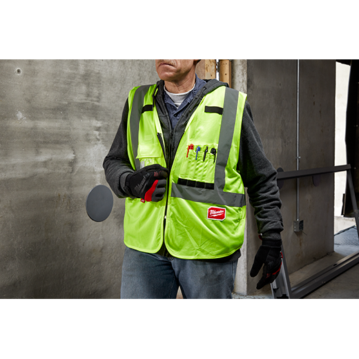 Milwaukee 48-73-5061, High Visibility Yellow Safety Vest - S/M (CSA)