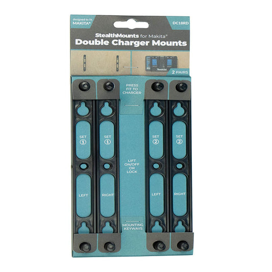 StealthMounts CMC-MK-B, StealthMount for Makita Double Charger - Black