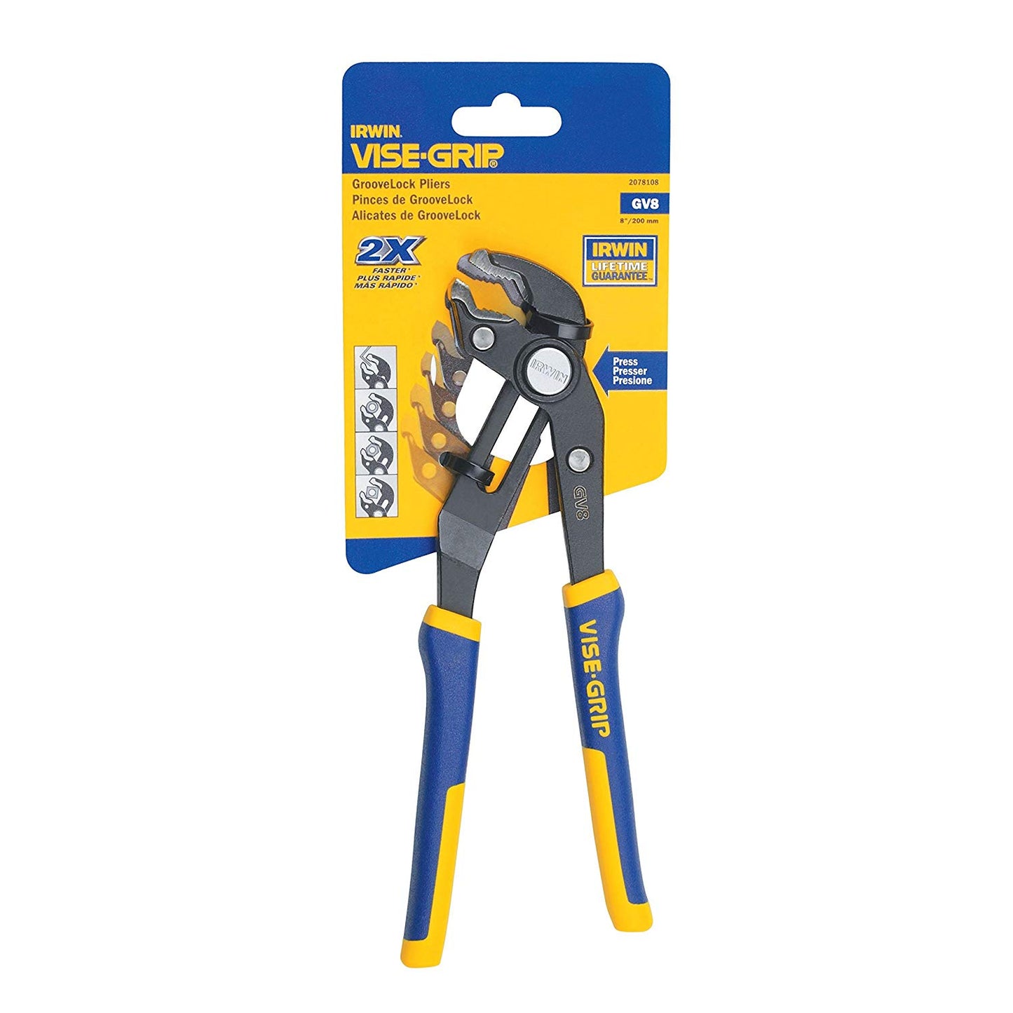 Irwin 2078108, Vise-Grip 8" GrooveLock Pliers