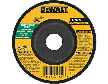 DEWALT DW4629, 5'' x 1/4'' x 7/8'' Masonry Grinding Wheel