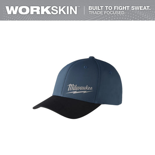 Milwaukee 507BL-LXL, WORKSKIN PERFORMANCE FITTED HATS - BLUE LXL