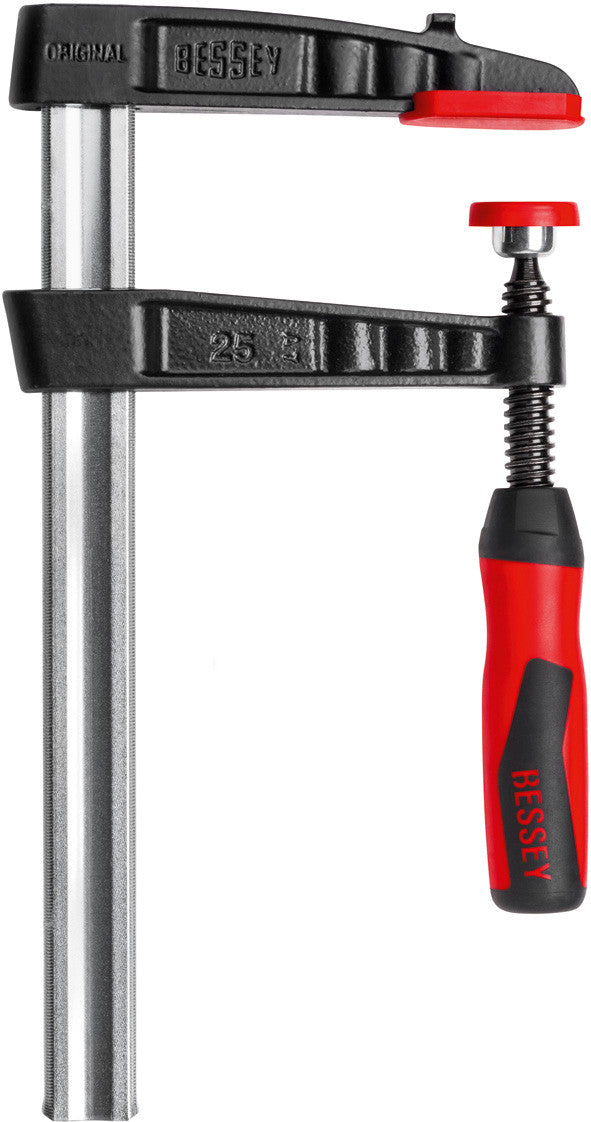 BESSEY TG4.016+2K, Clamp, woodworking, F-style, 2K handle, replaceable pads, 4 In. x 16 In., 880 lb